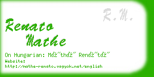 renato mathe business card